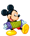 Animated Mickey plays accordion