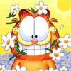 Garfield In Flowers