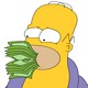 Homer Eating Money